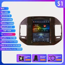 Hizpo 9.7" For Mitsubishi Pajero V60 V68 V73 1999-2006 Tesla Screen Car Android Multimedia Radio Stereo Carplay GPS Navigation