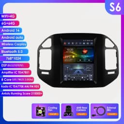 Hizpo 9.7" For Mitsubishi Pajero V60 V68 V73 1999-2006 Tesla Screen Car Android Multimedia Radio Stereo Carplay GPS Navigation