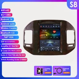 Hizpo 9.7" For Mitsubishi Pajero V60 V68 V73 1999-2006 Tesla Screen Car Android Multimedia Radio Stereo Carplay GPS Navigation