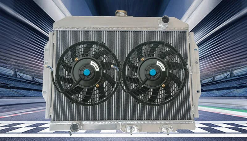 For 1958-1974 AMC AMX Ambassador/Gremlin/Javelin Matador V8 Alu Radiator+Fan 58 59 60 61 62 63 64 65 66 67 68 69 70 71 72 73 74
