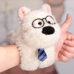 Cartoon Stuffed Puppy Slap Bracelets Cartoon Stuffed Slap Puppy Bracelet Soft Puppy Stuffed Animal Bracelet Toy For Kids