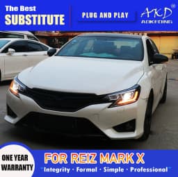 AKD Head Lamp for Toyota Reiz Mark X LED Headlight 2013-2017 Headlights Reiz DRL Turn Signal High Beam Angel Eye Projector Lens