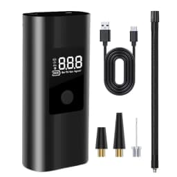 Car Tire Inflator Wireless Rechargeable Tire Inflator Portable Air Compressor With 3 Nozzles Digital Display Motorcycle Air Pump