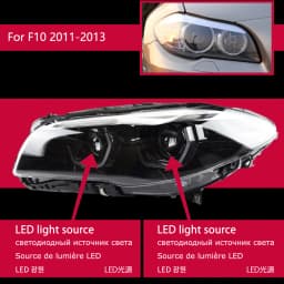 AKD Head Lamp for BMW F10 F18 LED Headlight 2010-2016 Headlights 520i 525i 530i DRL Turn Signal High Beam Angel Eye Projector