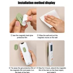 Magnetic Wall Remote Holder Adhesive Remote Control Stand Wall Mount Adhesive Back Remote Control Holder Set For TV Fan And Air