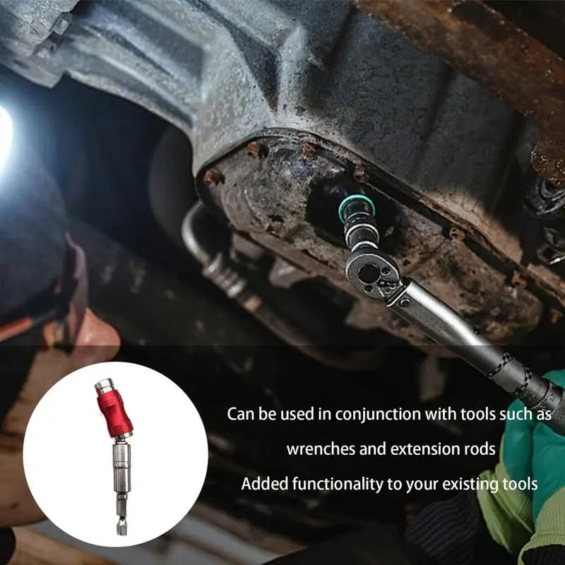 Electric Drill Magnetic Screwdriver Bit Holder Multi-Angle Screwdriver Accessories Portable Reversing Extension Rod 1/4in