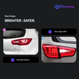 Car Lights for Kia Sportage R LED Tail Light 2012-2015 Sportage Rear Stop Lamp Brake Signal DRL Reverse Automotive Accessories