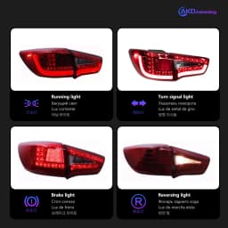Car Lights for Kia Sportage R LED Tail Light 2012-2015 Sportage Rear Stop Lamp Brake Signal DRL Reverse Automotive Accessories