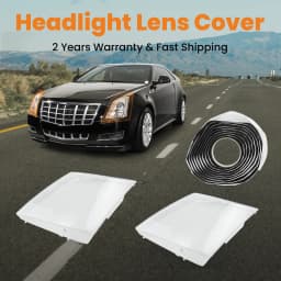 Transparent Pair Light Shell +Sealant Glue For Cadillac CTS 08-2013