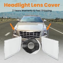 Transparent Pair Light Shell +Sealant Glue For Cadillac CTS 08-2013