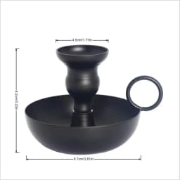 Black Candle Holder Wrought Iron Vintage Charm Candlestick Holder Sturdy Round Base Taper Candle Holder For Dining Party Livin
