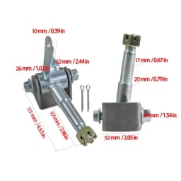 TDPRO 32" Racing Go Kart Rear Axle Kit 5" Wheels Front Steering Brake ATV Quad Go Cart
