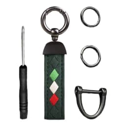 1pc Fashion Car Keychain Ring Vintage Leather Zinc Alloy Key Chain Holder Universal Luxury Keyring Car Inerior Accessories