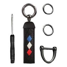 1pc Fashion Car Keychain Ring Vintage Leather Zinc Alloy Key Chain Holder Universal Luxury Keyring Car Inerior Accessories