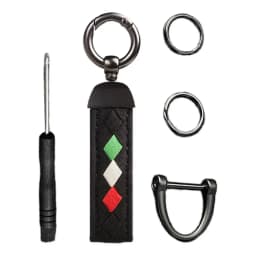 1pc Fashion Car Keychain Ring Vintage Leather Zinc Alloy Key Chain Holder Universal Luxury Keyring Car Inerior Accessories