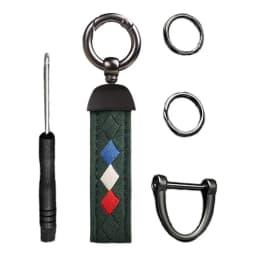 1pc Fashion Car Keychain Ring Vintage Leather Zinc Alloy Key Chain Holder Universal Luxury Keyring Car Inerior Accessories