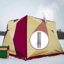 Camping Tent Stove Chimney Parts Portable Firewood Stove Accessories Chimney Tube Stainless Steel Spark Arrestor Cap Pipe