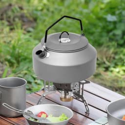 1.35L Outdoor Camping Kettle Aluminum Alloy Fast Heating Tea Kettle Portable Camping Teapot Kettle Coffee Pot Hiking Tableware