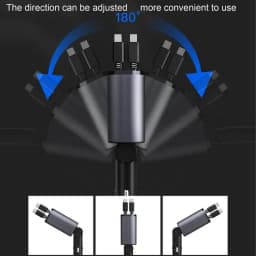 4 in 1 Car Power Adapter Auto Smoke Lighter with Retractable Cable 120W Multi Port Universal Charger for 12V/24V Vehicles Trucks
