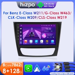 Hizpo 2din Android Car Radio For Mercedes Benz E-class W211 E200 E220 E300 E350 E240 E270 E280 W219 Multimedia GPS Navi Carplay