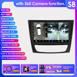 Hizpo 2din Android Car Radio For Mercedes Benz E-class W211 E200 E220 E300 E350 E240 E270 E280 W219 Multimedia GPS Navi Carplay