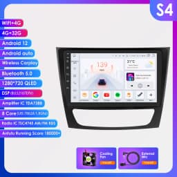 Hizpo 2din Android Car Radio For Mercedes Benz E-class W211 E200 E220 E300 E350 E240 E270 E280 W219 Multimedia GPS Navi Carplay