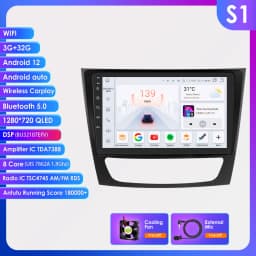 Hizpo 2din Android Car Radio For Mercedes Benz E-class W211 E200 E220 E300 E350 E240 E270 E280 W219 Multimedia GPS Navi Carplay