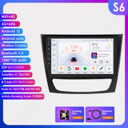 Hizpo 2din Android Car Radio For Mercedes Benz E-class W211 E200 E220 E300 E350 E240 E270 E280 W219 Multimedia GPS Navi Carplay