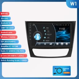 Hizpo 2din Android Car Radio For Mercedes Benz E-class W211 E200 E220 E300 E350 E240 E270 E280 W219 Multimedia GPS Navi Carplay