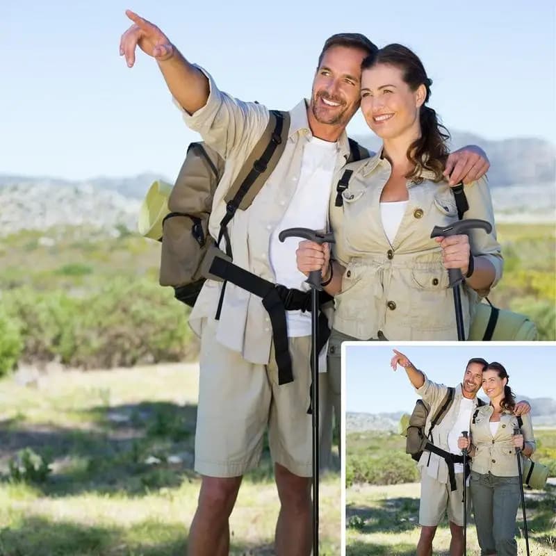 Trekking Pole Handle Nonslip Cane Unipod Handle Grip Ergonomic Hiking Pole Grip For Walking Sticks Outdoor Activities Climbing