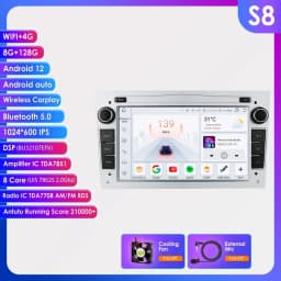 apple carplay Autoradio Android Radio For Opel Corsa C Signum Vivaro Astra H Corsa D Zafira Tigra Twintop 4G-LET GPS Navi 7862