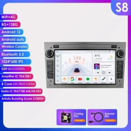 apple carplay Autoradio Android Radio For Opel Corsa C Signum Vivaro Astra H Corsa D Zafira Tigra Twintop 4G-LET GPS Navi 7862