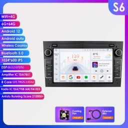 apple carplay Autoradio Android Radio For Opel Corsa C Signum Vivaro Astra H Corsa D Zafira Tigra Twintop 4G-LET GPS Navi 7862