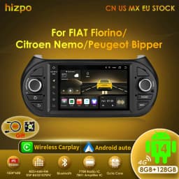 Hizpo AI Voice Android Car Radio Multimedia Video Player for Fiat Fiorino Citroen Nemo Peugeot Bipper GPS Carplay 4G RDS Stereo