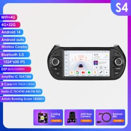 Hizpo AI Voice Android Car Radio Multimedia Video Player for Fiat Fiorino Citroen Nemo Peugeot Bipper GPS Carplay 4G RDS Stereo