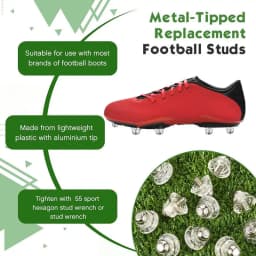 Football Cleat Replacement Studs 12 Pcs Replacement Spikes Track Shoes Set With Metal Head For Soccer Rugby Football Shoes Studs