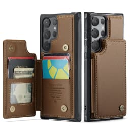 for Samsung Galaxy S24 Ultra S24 Plus S24 Case with Card Holder, Wallet Case RFID Blocking, Durable Leather Kickstand Phone Case