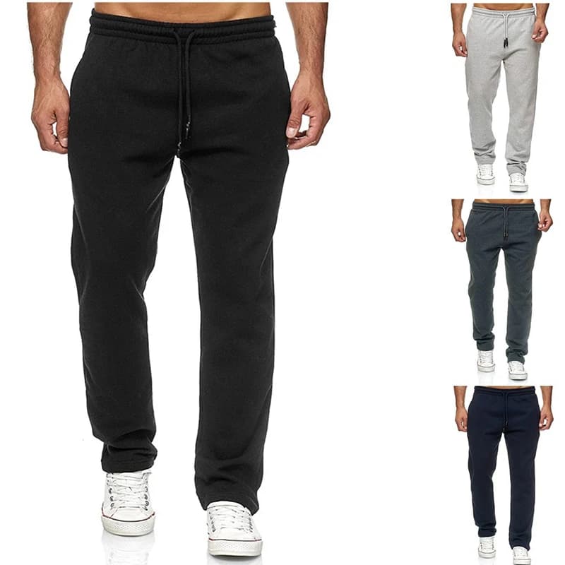 Jogging Cotton Sport Men Sweatpants Long Track Pants Sports Men Straight Pants Basketball Run Football Jogging Fitness Trousers