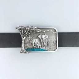 Vintage Style Africa Elephant Big Tree Wildlife Western Belt Buckle also Stock in US BUCKLE-WT110 Free Shipping