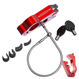 2 In 1 Motorcycle Grip Lock Helmet Lock Anti-theft Aluminum Alloy Brake Lock Electric Vehicle Handle Horn Lock For Motorcycle