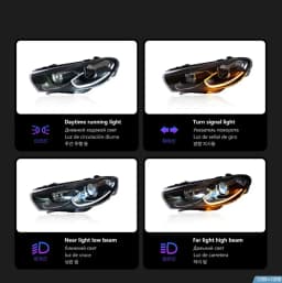 AKD Head Lamp for VW Scirocco R LED Headlight 2008-2017 Headlights Scirocco DRL Turn Signal High Beam Angel Eye Projector Lens