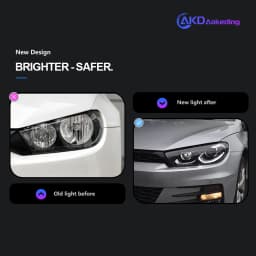 AKD Head Lamp for VW Scirocco R LED Headlight 2008-2017 Headlights Scirocco DRL Turn Signal High Beam Angel Eye Projector Lens