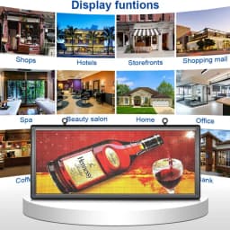 P6 Full Color Wifi Outdoor LED Sign RGB Video Image USB Flash LED Display 103x45cm Programmable LED Sign Scrolling Message Board
