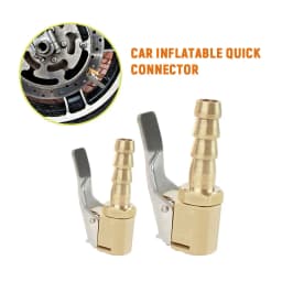Car Accessories 6/8mm Tyre Wheel Tire Air Chuck Iator Pump Valve Clip Clamp Connector Adapter For Compressor Car Auto Brass