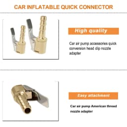 Car Accessories 6/8mm Tyre Wheel Tire Air Chuck Iator Pump Valve Clip Clamp Connector Adapter For Compressor Car Auto Brass
