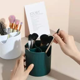 4 Lattices Cosmetic Make-up Brush Storage Box Table Organizer Make Up Tools Pen Storage Makeup Nail Polish Cosmetic Holder Box