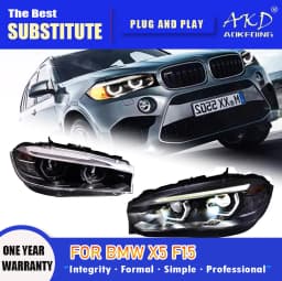 AKD Head Lamp for BMW X5 X6 F15 F16 LED Headlight 2014-2018 Headlights F15 F16 F85 DRL Turn Signal High Beam Angel Eye Projector