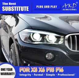 AKD Head Lamp for BMW X5 X6 F15 F16 LED Headlight 2014-2018 Headlights F15 F16 F85 DRL Turn Signal High Beam Angel Eye Projector