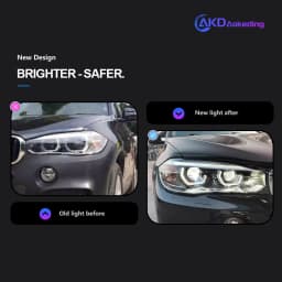 AKD Head Lamp for BMW X5 X6 F15 F16 LED Headlight 2014-2018 Headlights F15 F16 F85 DRL Turn Signal High Beam Angel Eye Projector