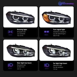 AKD Head Lamp for BMW X5 X6 F15 F16 LED Headlight 2014-2018 Headlights F15 F16 F85 DRL Turn Signal High Beam Angel Eye Projector